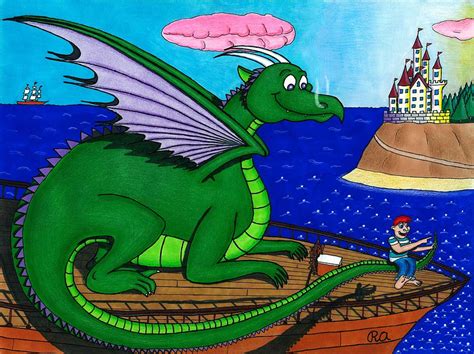 Puff the magic dragon made his home by the seaside